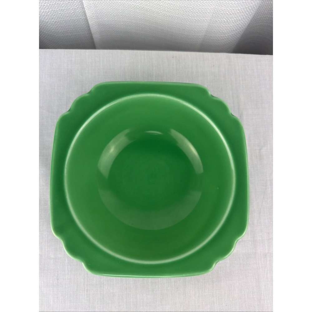 Homer Laughlin Rivieral Green 6" Serving Cereal Small Bowl Dish VTG Very Good